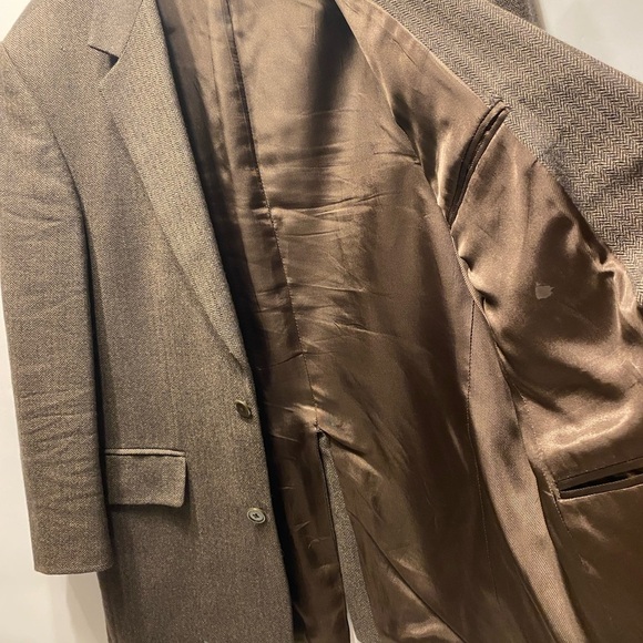 RBM Blazer Virgin Wool Old Money Made in Africa Men 44 Brown / White Flecks READ - Picture 5 of 13